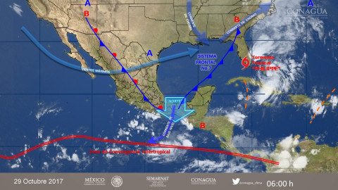 Lluvias intensas para Oaxaca y Chiapas
