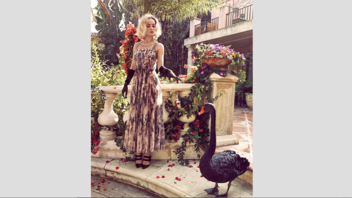 Brie Larson posa rodeada de pájaros para InStyle