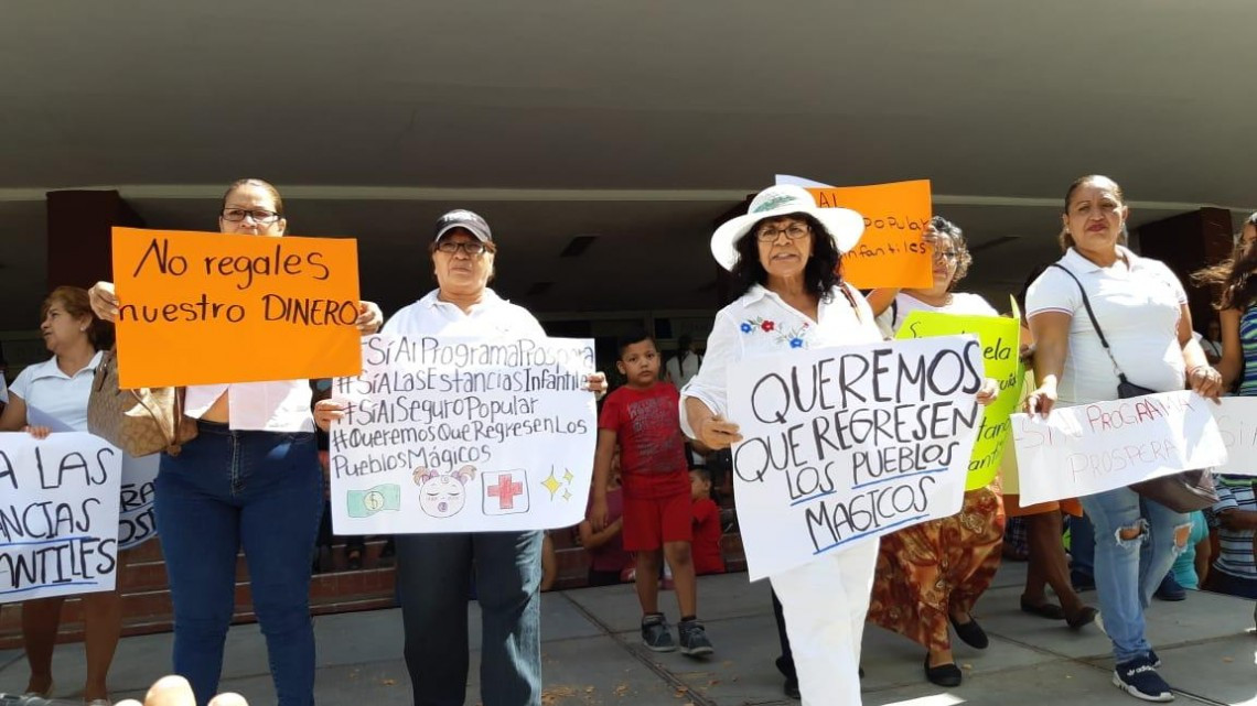 Protestan en Victoria contra acciones implementadas por AMLO