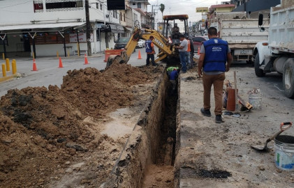Concluye rehabilitación de caído en calle Herón Ramírez