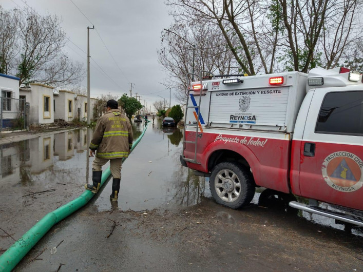 Atendió PCyB encharcamiento en el fraccionamiento Pirámides 