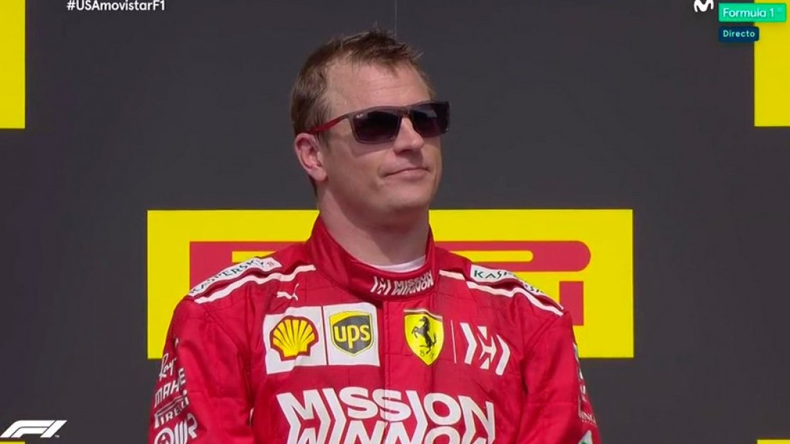 Kimi Raikkonen se lleva el GP de EU, Checo Pérez termina en décima posición