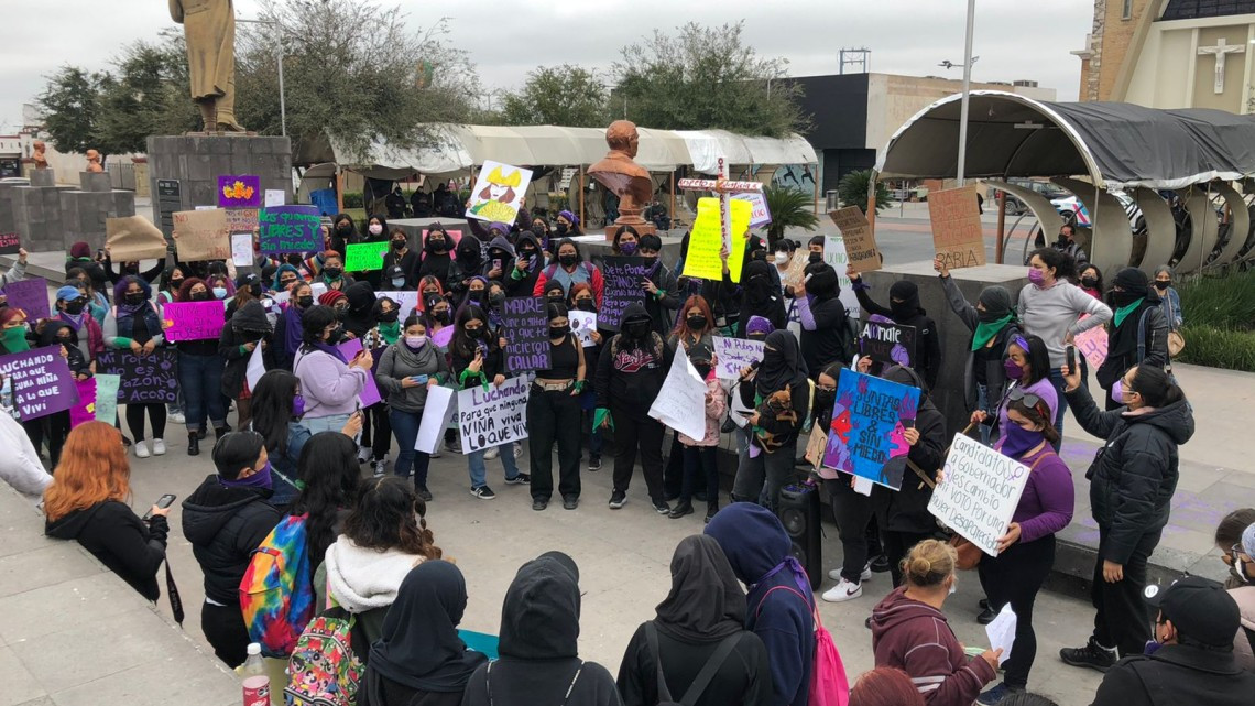 Feministas marchan en Reynosa, exigen justicia