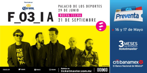 Fobia con nueva fecha en el Palacio de los Deportes