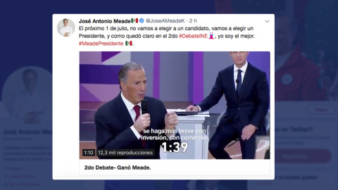 Como quedó claro en el segundo debate, yo soy el mejor: Meade