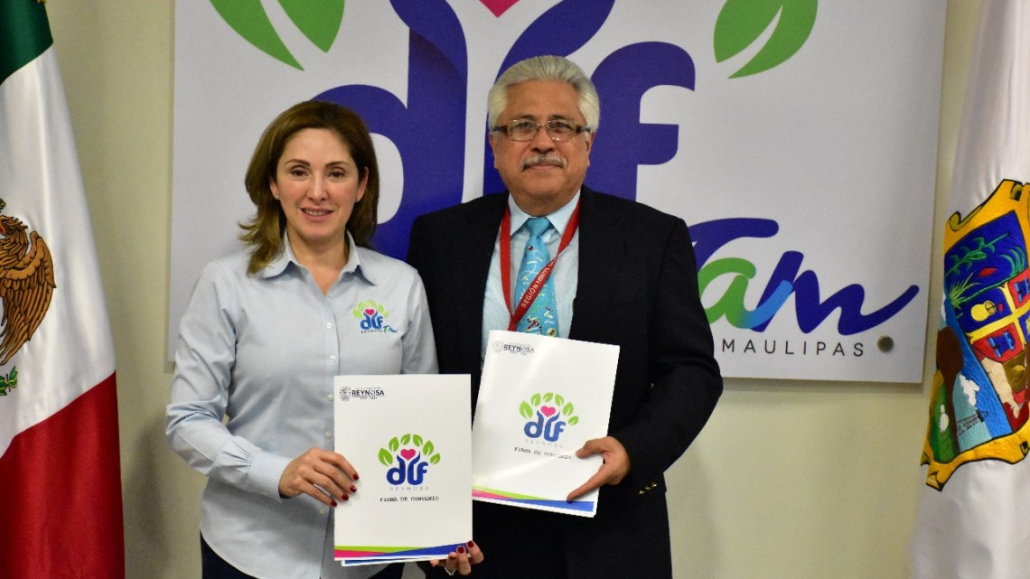 Firma DIF Reynosa convenio con universidades