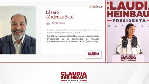 Sheinbaum anuncia a Lázaro Cárdenas Batel como Jefe de la Oficina de la Presidencia