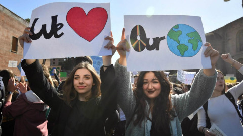 Protestan miles de estudiantes alrededor del mundo en contra del cambio climático