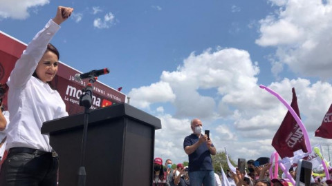 Con caravana vehicular, arranca campaña Claudia Hernández