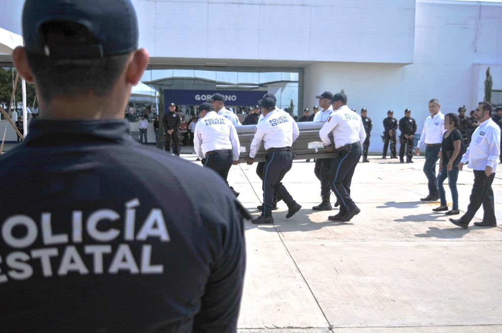 Realizan ceremonia de cuerpo presente de Policía Estatal