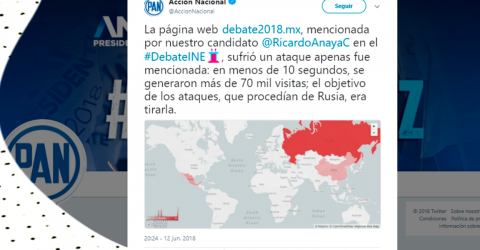 Sin pruebas concisas de ataque ruso a Debate2018.mx