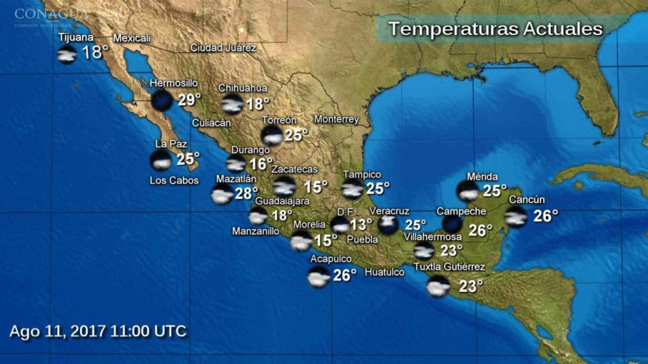 Persisten lluvias en varios estados del país 