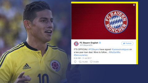 James Rodríguez llega al Bayern de Múnich