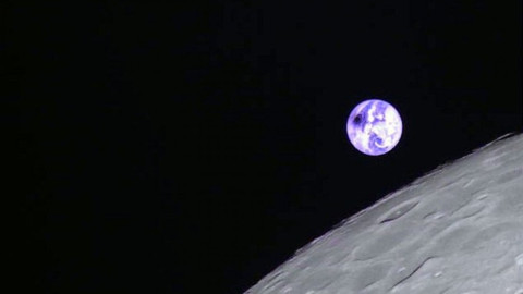 Eclipse en Sudamérica visto desde el espacio