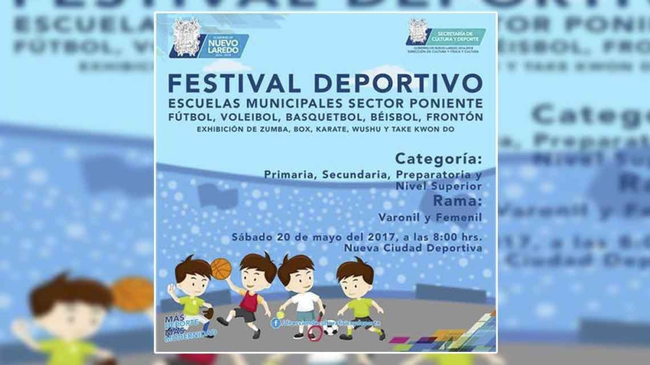 Invitan a asistir al festival deportivo en Nuevo Laredo 