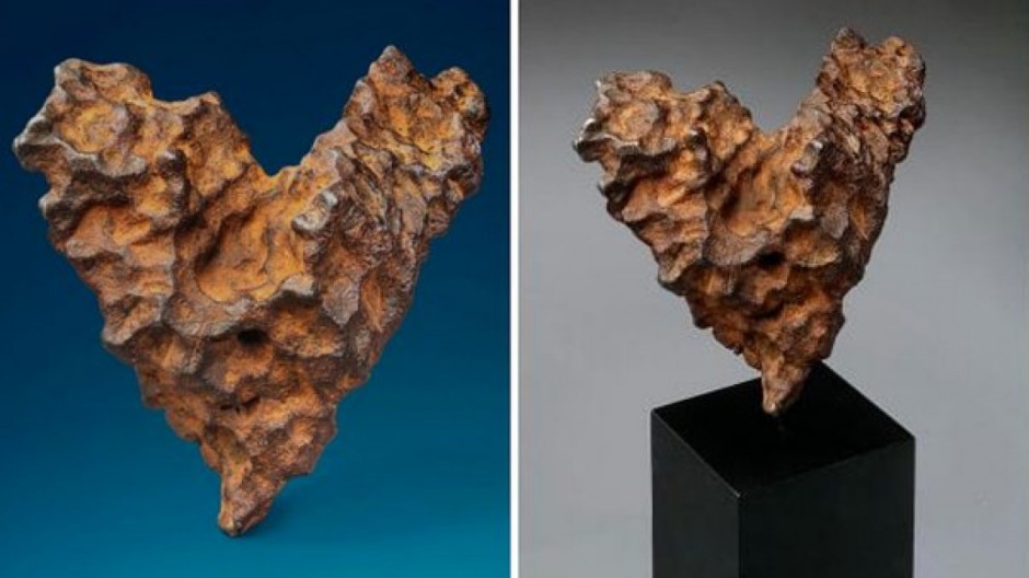 Subastarán meteorito en forma de corazón para el Día de San Valentín
