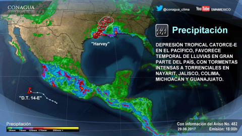 Prevalecen las lluvias en gran parte del país