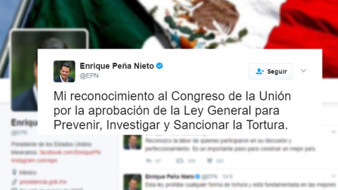 Reconoce EPN al Congreso por aprobación de ley contra tortura