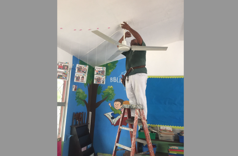 Apoya Alcalde a escuelas con saneamiento y mantenimiento