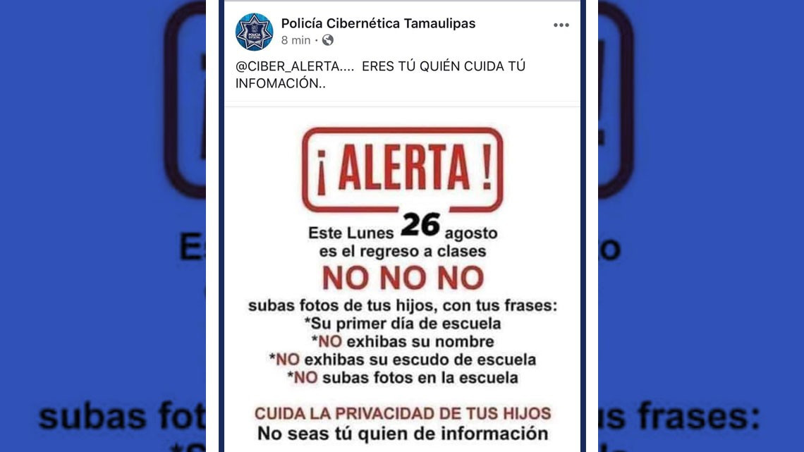 Pide Seguridad Pública no publicar fotos del regreso a clases