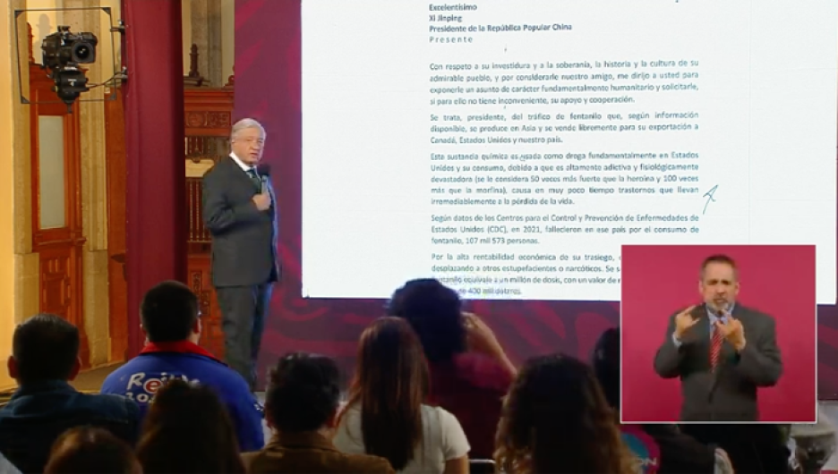 AMLO envía carta a presidente de China por tema de fentanilo; le pide su apoyo y cooperación