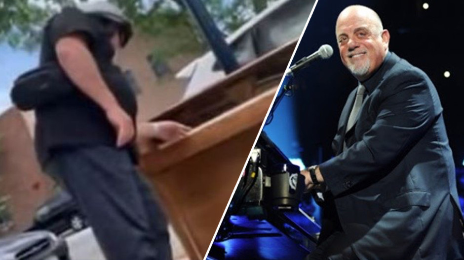 Billy Joel improvisa concierto tocando un piano desechado 