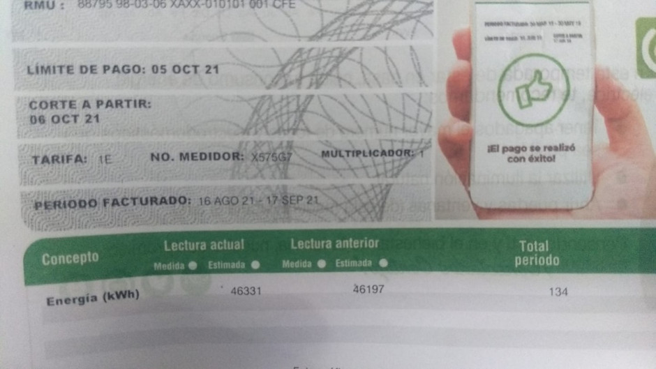 Cobro mensual de CFE es por ajuste en facturación 