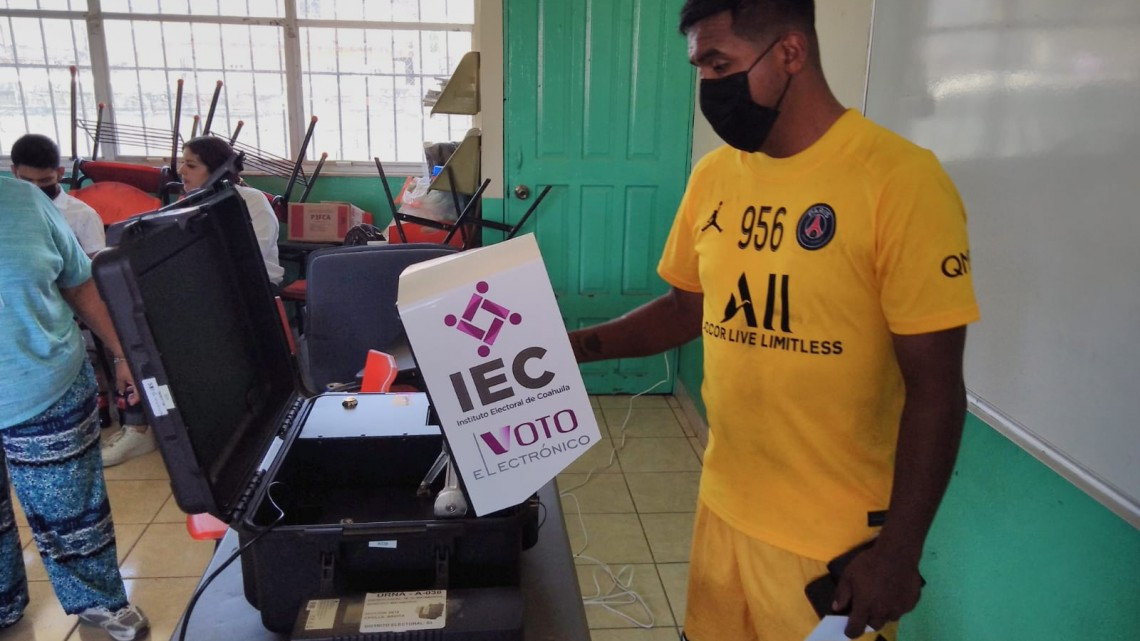 Instalan cinco urnas electrónicas en Matamoros