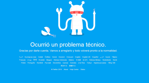 Reportan la caída de Twitter