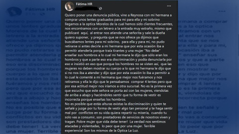 Por usar blusa de tirantes, no permiten ingreso de una mujer en local de Reynosa