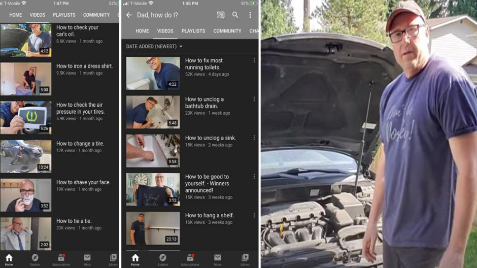 Papá conquista YouTube, enseña habilidades básicas para la vida