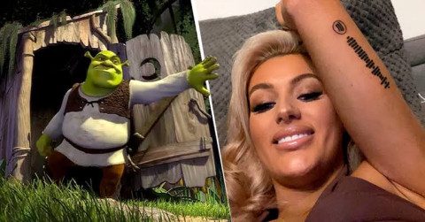 ¡De hueso colorado! Fan se tatúa canción de Shrek en la piel