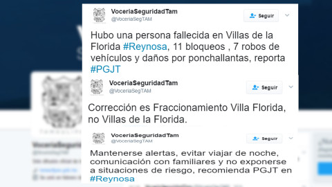 1 muerto, 11 bloqueos y 7 robos de autos en Reynosa: PGJT