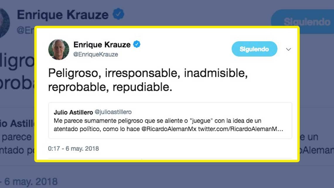 Twit de Ricardo Alemán causa polémica por incitar asesinato de AMLO