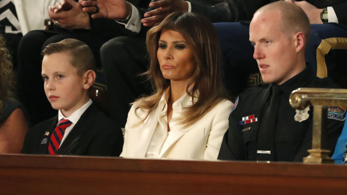 Melania llega por su cuenta al Congreso