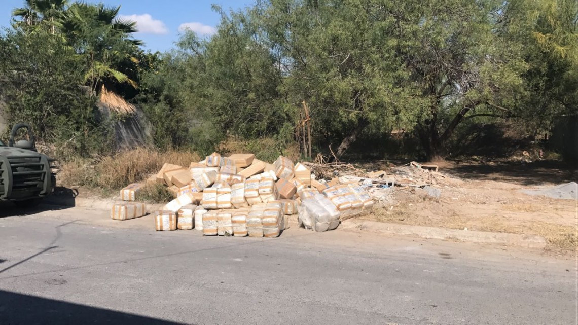 Aseguran paquetes con Marihuana en Miguel Alemán