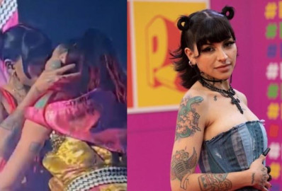 Cazzu y Lali Esposito se dan apasionado beso en pleno concierto