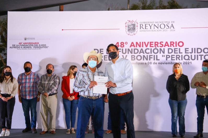 Conmemoran 48 Aniversario del Ejido Alfredo V. Bonfil ‘Periquitos’, “Orgullo para Reynosa”: Carlos Peña Ortiz