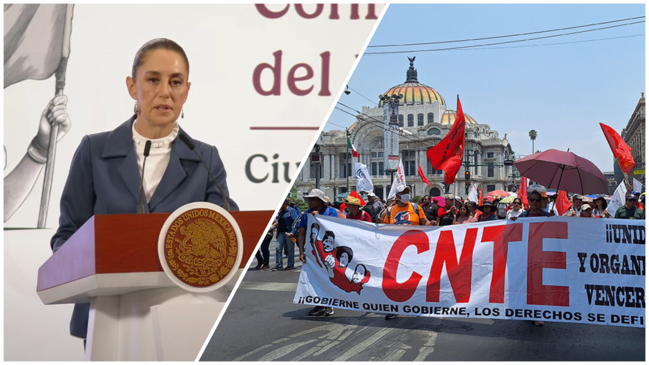 Revela Sheinbaum que CNTE la dejó plantada el 8 de mayo; 'no llegaron a la cita'