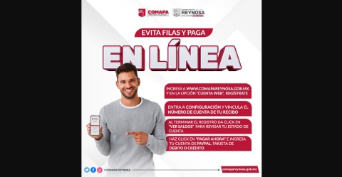 Invita COMAPA a regularizarse pagando su recibo en línea 