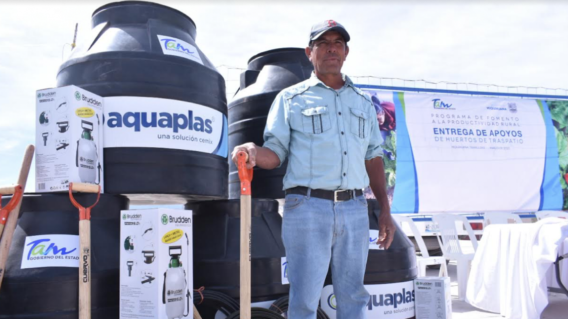 Reciben familias del Altiplano paquetes de Huertos de Traspatio