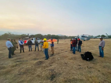 Establecen brecha de control para incendio forestal en Biósfera El Cielo de Tamaulipas