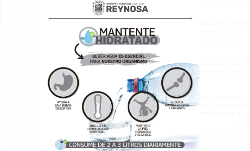 Recomiendan autoridades hidratarse y protegerse de las altas temperaturas