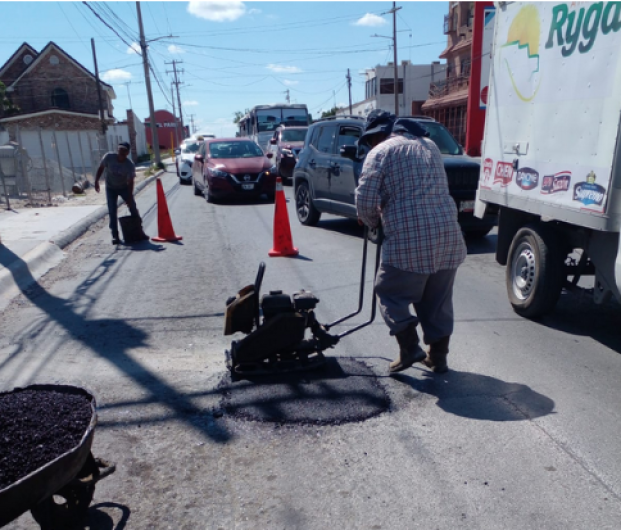 Rehabilitó vialidades la Secretaría de Servicios Públicos en Reynosa