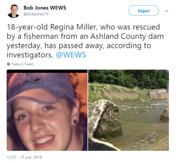 Chica muere al ser succionada por vertedero de una presa