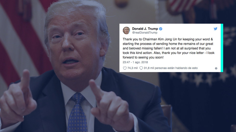 Trump espera reunirse pronto con Kim Jong-un