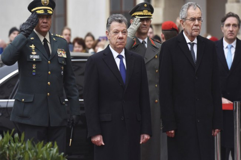 Inicia Presidente de Colombia visita oficial a Austria