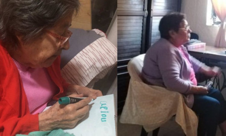 Abuelitas aprenden en casa con la televisión 