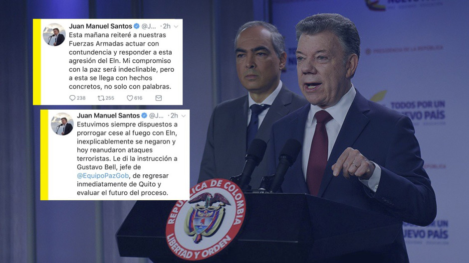 Colombia suspende los diálogos por la paz