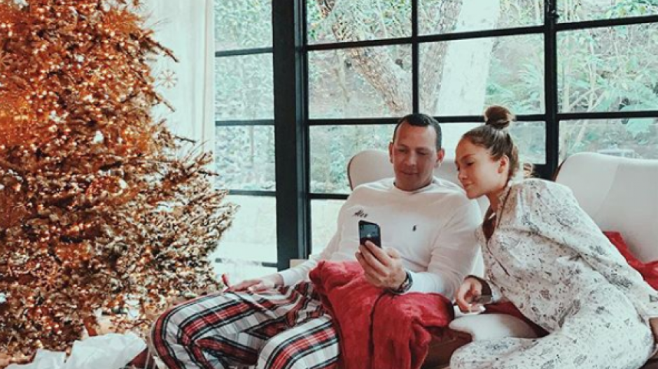 J.Lo y Alex Rodríguez celebran su primera Navidad juntos